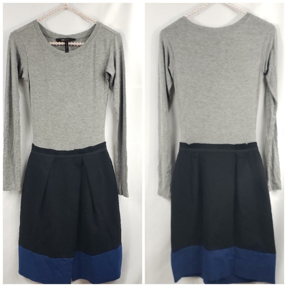 ⛔BCBGMaxazria Colorblock Jersey Mock Dress XS - Picture 2 of 8